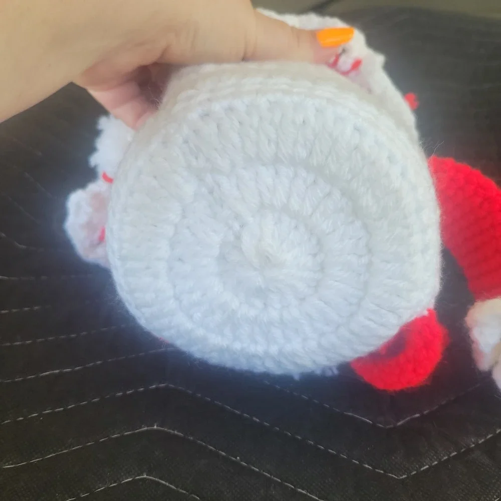 Christmas Santa Claus Handmade Toilet Paper Cover Crochet Bathroom Vtg 1980s